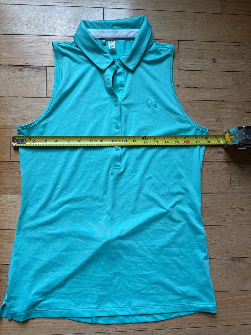 Under Armour Women's Sleeveless Polo Tank in Aqua Teal